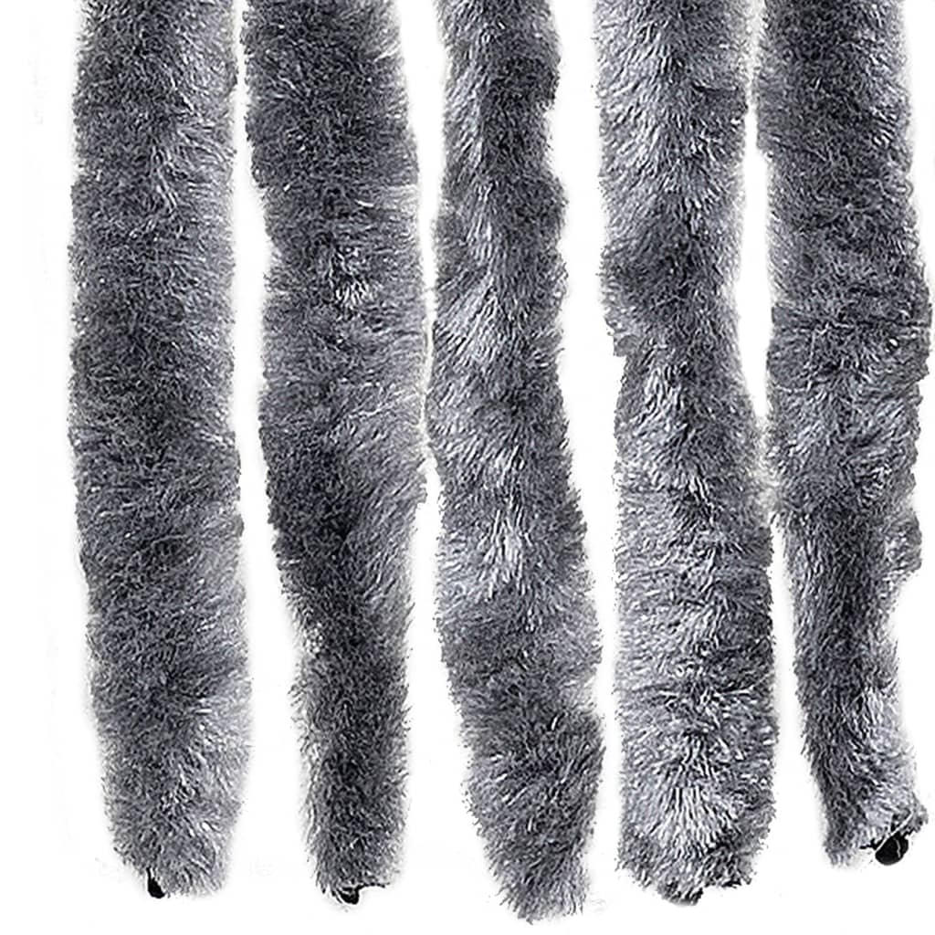 insektgardin 90x200 cm chenille sølvfarvet