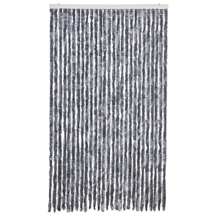 insektgardin 118x200 cm chenille sølvfarvet