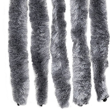 insektgardin 118x200 cm chenille sølvfarvet