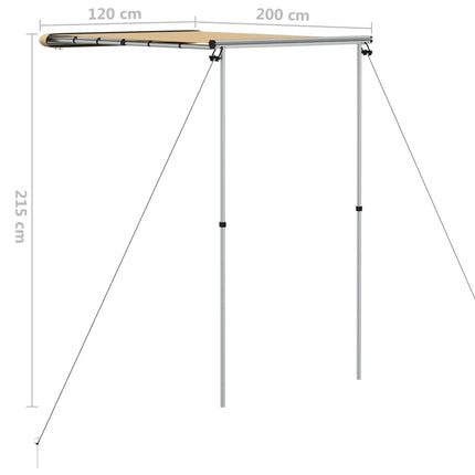 solsejl til campingvogn 1,2x2x2,15 m beige