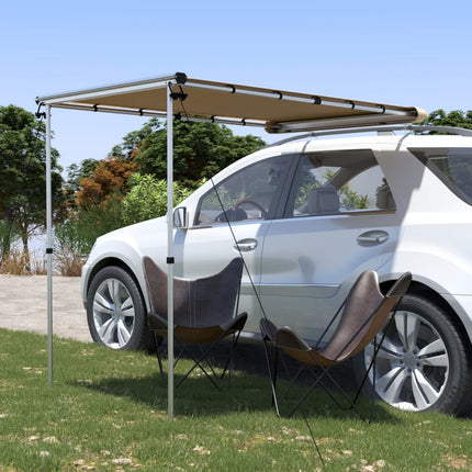 solsejl til campingvogn 1,2x2x2,15 m beige