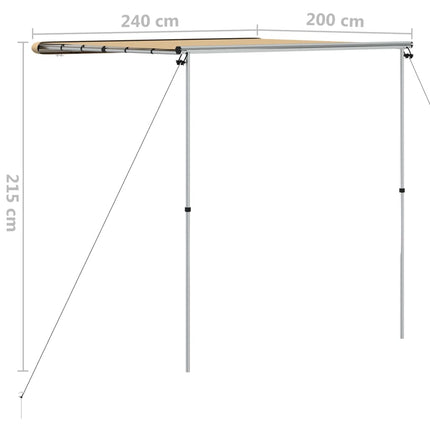 markise til campingvogne 2,4x2x2,15 m beige