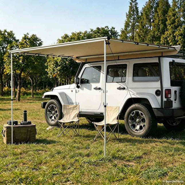 markise til campingvogne 2,4x3x2,15 m beige