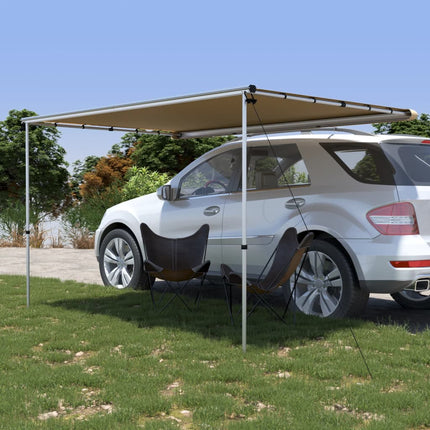 solsejl til campingvogn 3x2x2,15 m beige