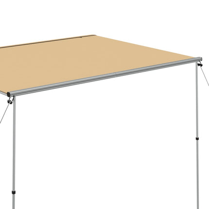 solsejl til campingvogn 3x2,5x2,15 m beige