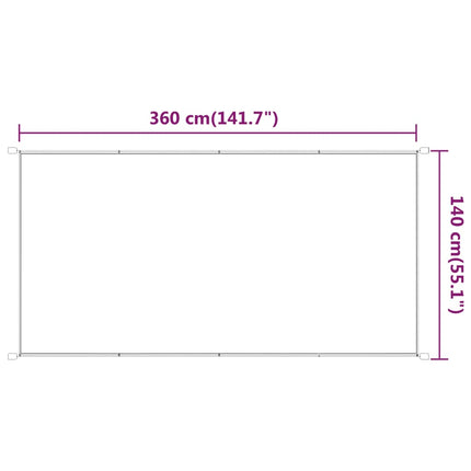 lodret markise 140x360 cm oxfordstof lysegrøn