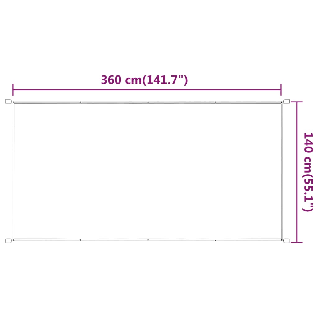 lodret markise 140x360 cm oxfordstof lysegrøn