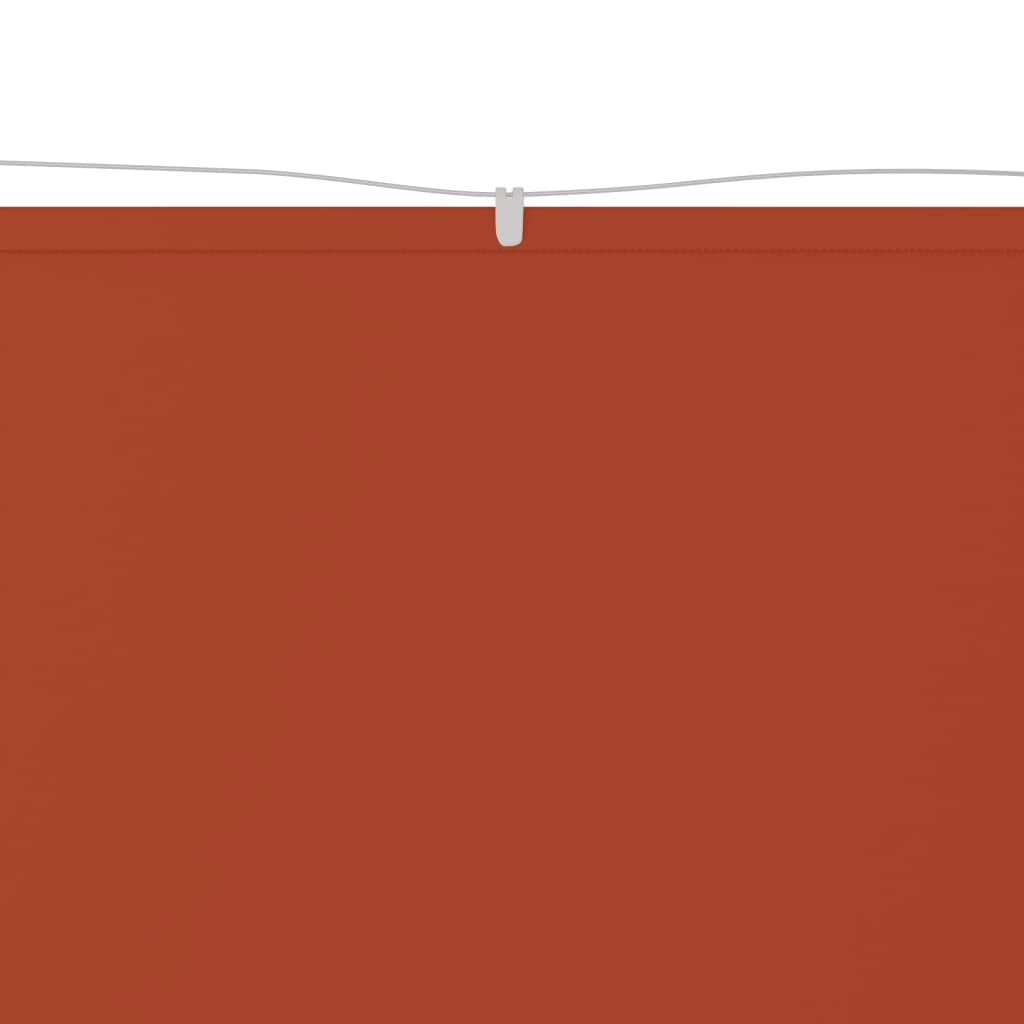 lodret markise 140x360 cm oxfordstof terrakottafarvet