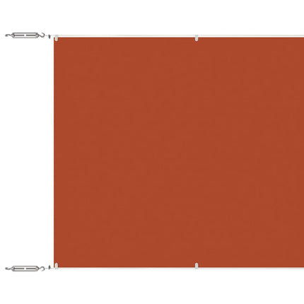 lodret markise 180x600 cm oxfordstof terrakottafarvet