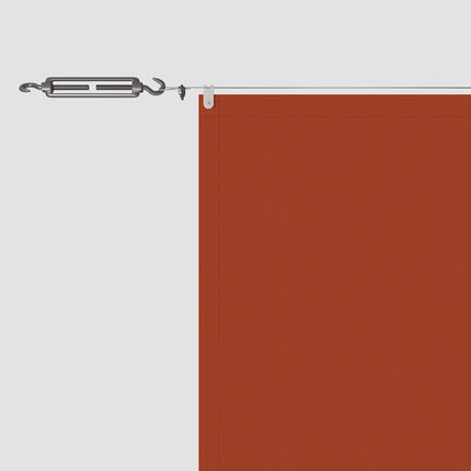 lodret markise 180x600 cm oxfordstof terrakottafarvet