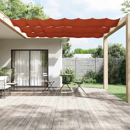 lodret markise 180x600 cm oxfordstof terrakottafarvet