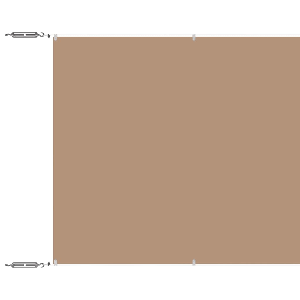 lodret markise 140x600 cm oxfordstof gråbrun