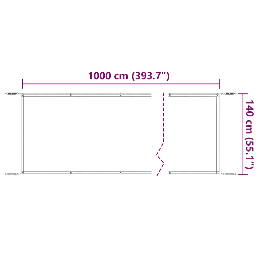 lodret markise 140x1000 cm oxfordstof blå