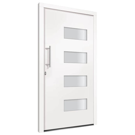 hoveddør 100x200 cm aluminium og PVC hvid