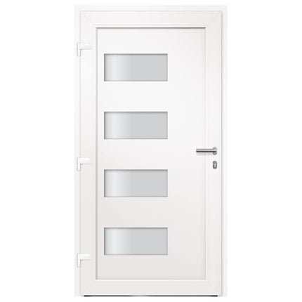hoveddør 100x210 cm aluminium og PVC hvid