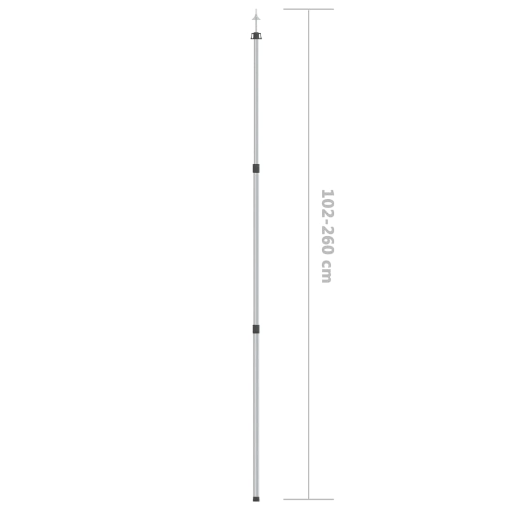 teleskopstang til presenning 102-60 cm aluminium