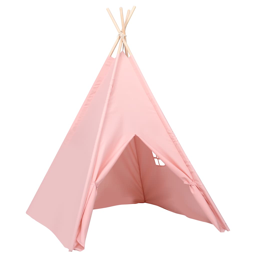tipi til børn 120x120x150 cm med bærepose polyester pink