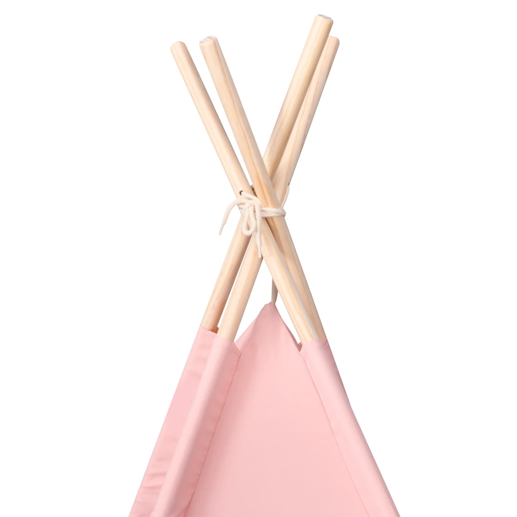 tipi til børn 120x120x150 cm med bærepose polyester pink