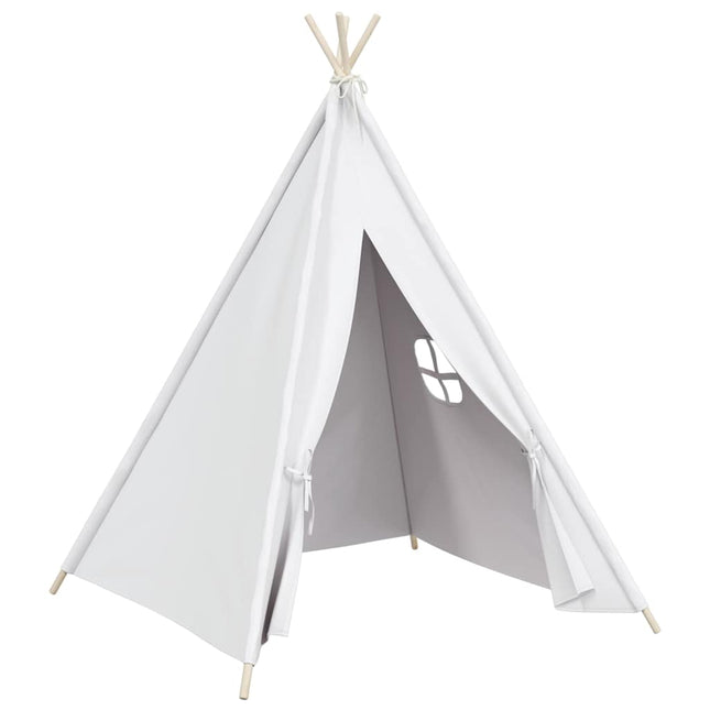 tipi til børn 120x120x150 cm med bærepose polyester hvid