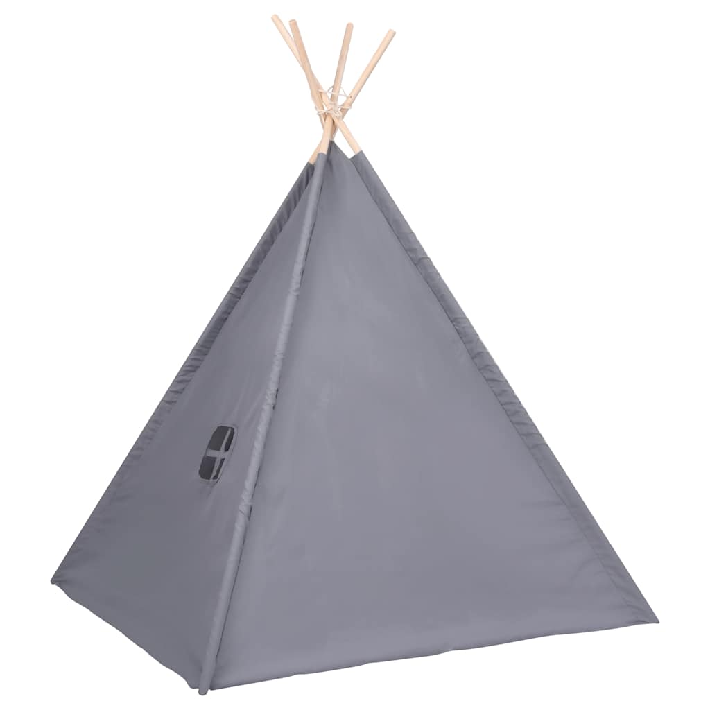 tipi til børn 120x120x150 cm med bærepose polyester grå