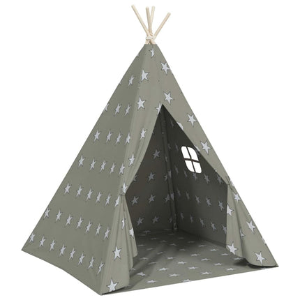 tipi til børn 115x115x160 cm med bærepose polyester grå