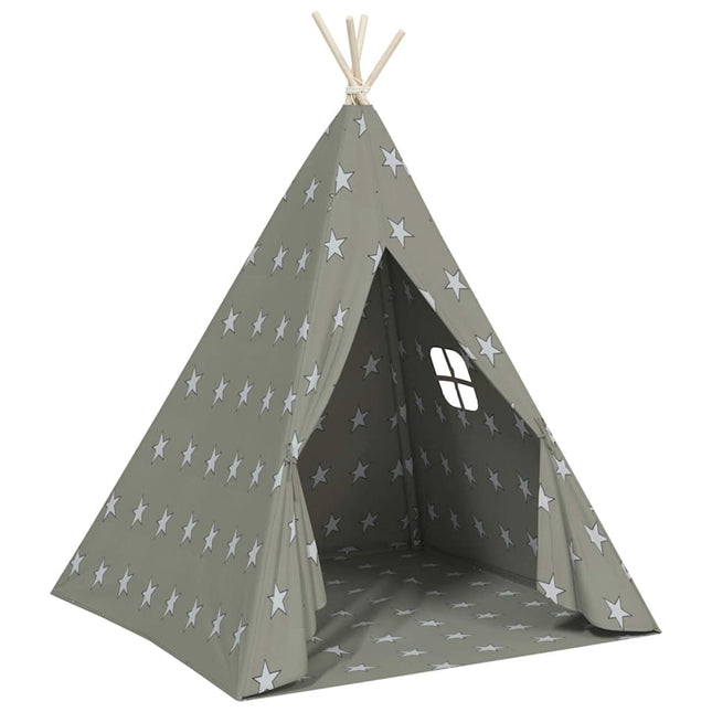 tipi til børn 115x115x160 cm med bærepose polyester grå