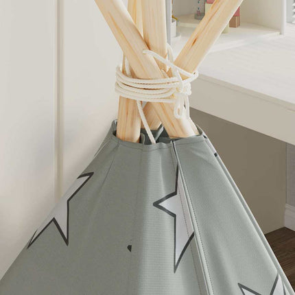 tipi til børn 115x115x160 cm med bærepose polyester grå