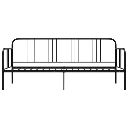sengestel til udtræksseng 90x200 cm metal sort