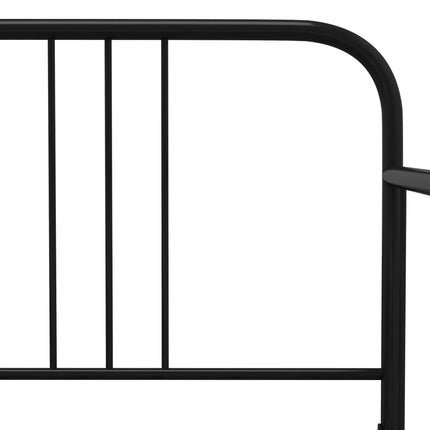 sengestel til udtræksseng 90x200 cm metal sort