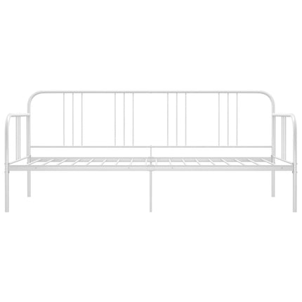 sengestel til udtræksseng 90x200 cm metal hvid