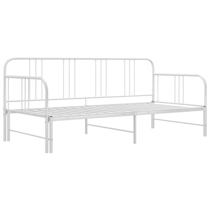 sengestel til udtræksseng 90x200 cm metal hvid