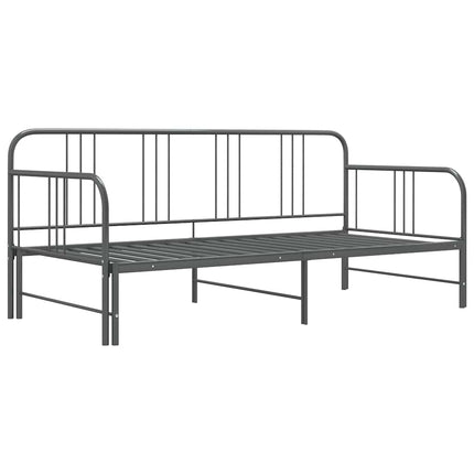 sengestel til udtræksseng 90x200 cm metal grå