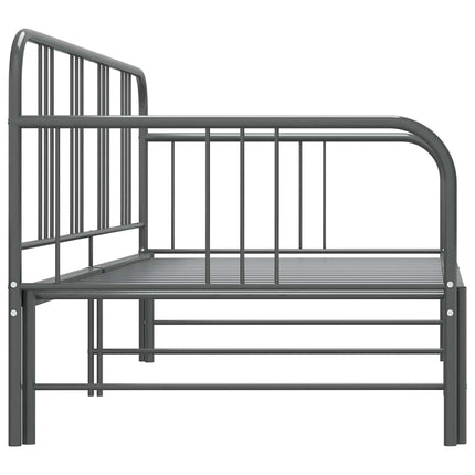 sengestel til udtræksseng 90x200 cm metal grå