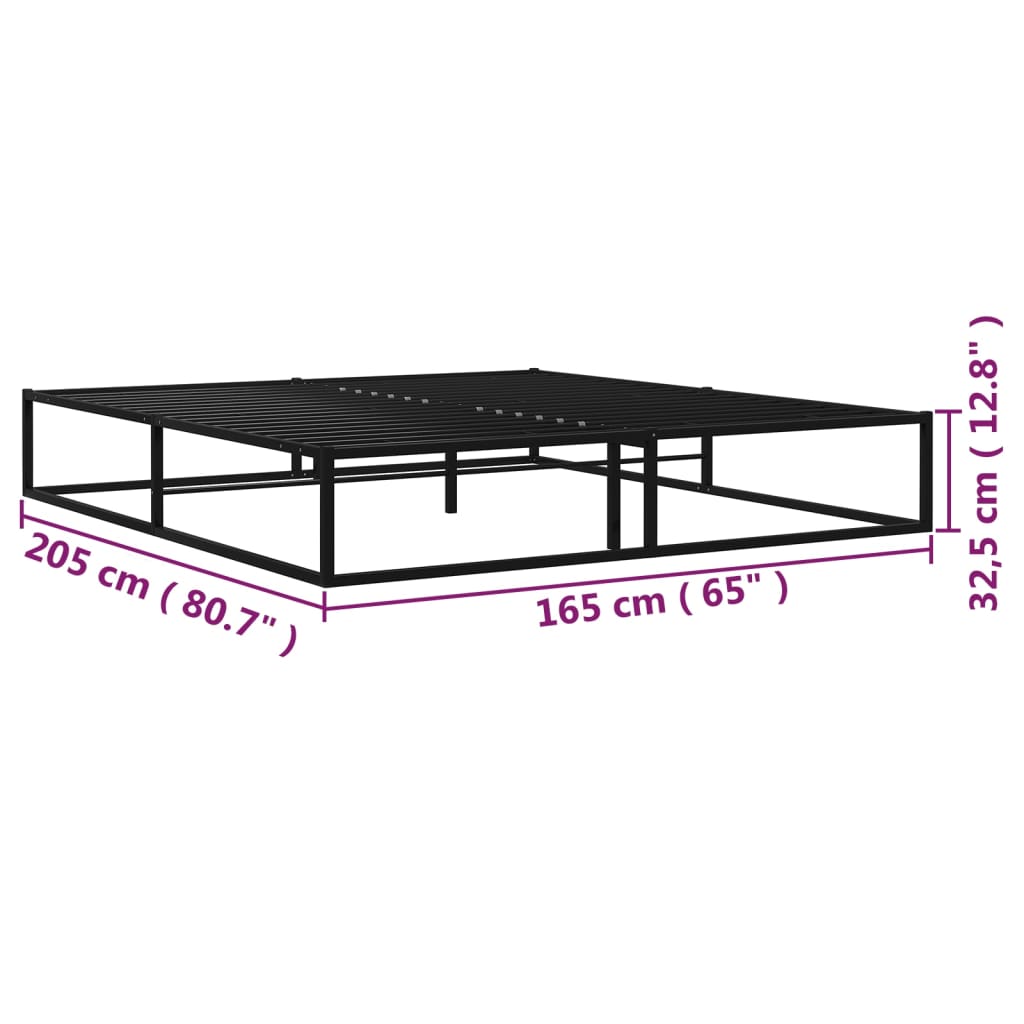 sengestel 160x200 cm metal sort