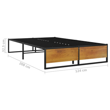 sengestel 120x200 cm metal sort