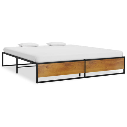 sengestel 140x200 cm metal sort