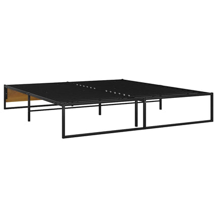 sengestel 140x200 cm metal sort