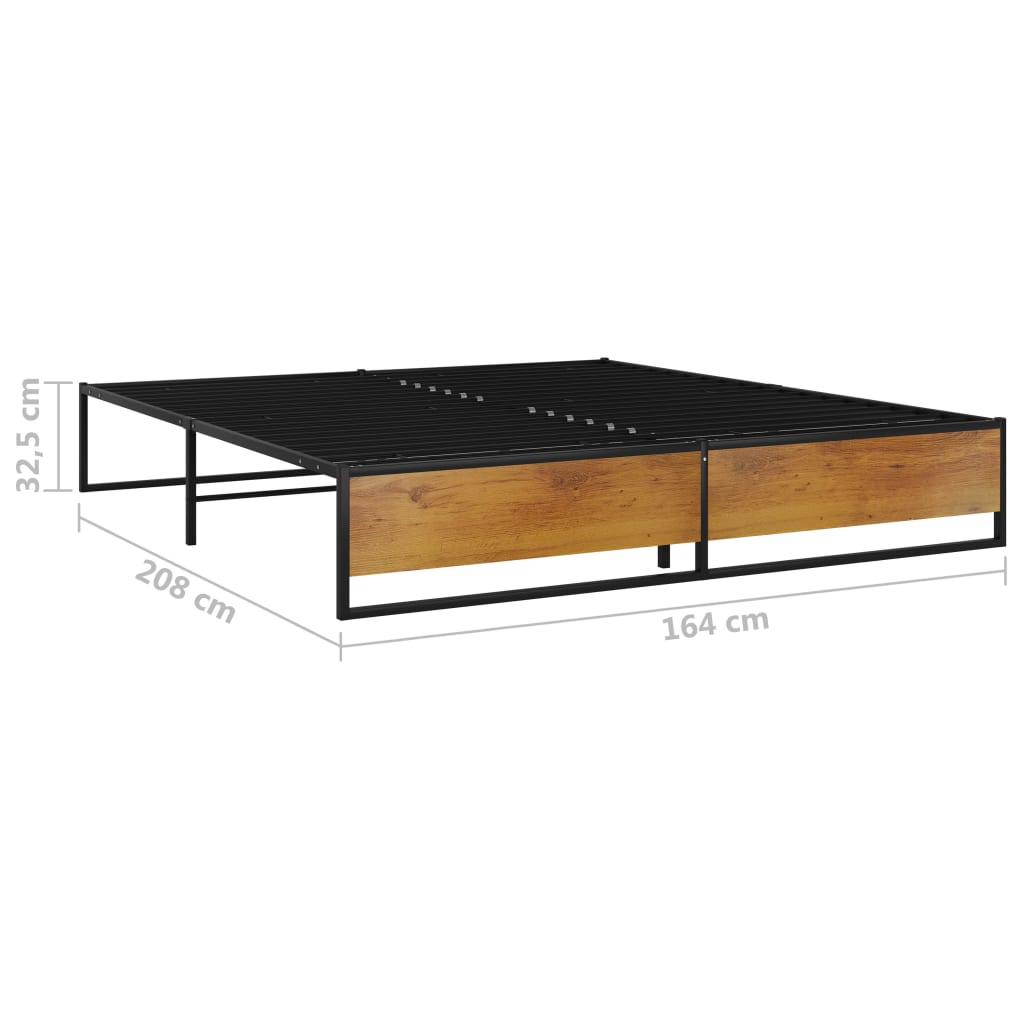 sengestel 160x200 cm metal sort