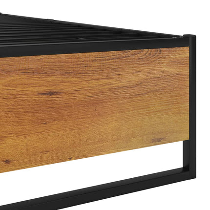 sengestel 200x200 cm metal sort