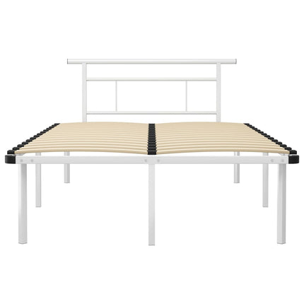sengestel 120x200 cm metal hvid