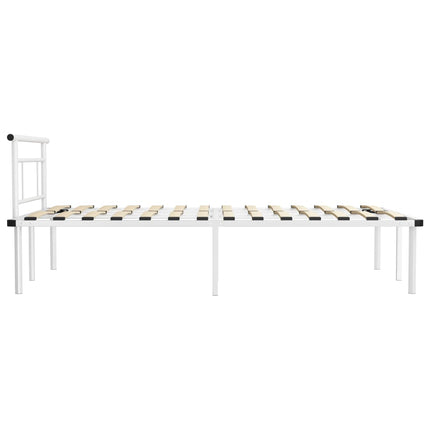 sengestel 120x200 cm metal hvid