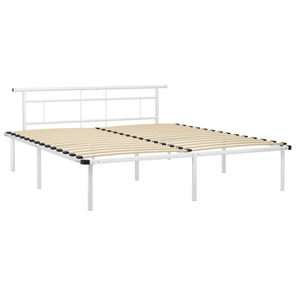 sengestel 200x200 cm metal hvid