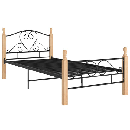 sengeramme 90x200 cm metal sort
