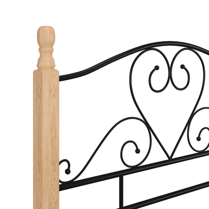 sengeramme 90x200 cm metal sort