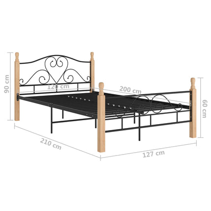 sengeramme 120x200 cm metal sort