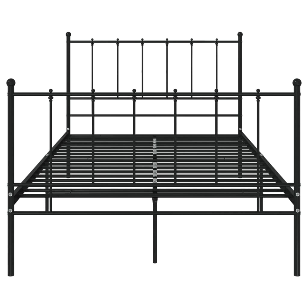 sengestel 120x200 cm metal sort