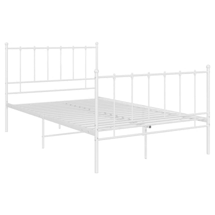 sengestel 120x200 cm metal hvid