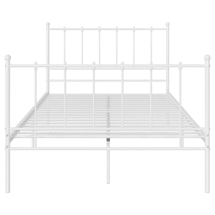 sengestel 120x200 cm metal hvid