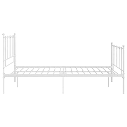 sengestel 120x200 cm metal hvid