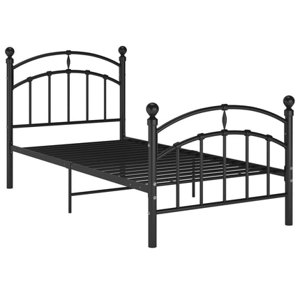 sengestel 100x200 cm metal sort